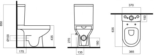 Унітаз-компакт AM.PM Spirit C708607SC