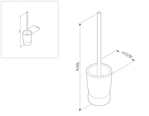 Ершик для унитаза AM.PM Sensation A3033200