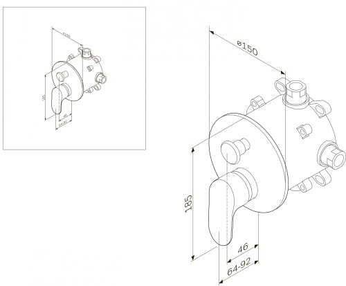 Змішувач прихованого монтажу AM.PM Like F8085000