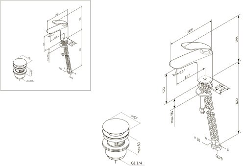 Змішувач для умивальника AM.PM Sensation F3082100
