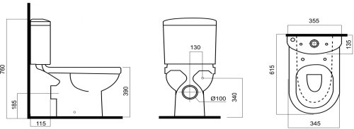 Унітаз-компакт AM.PM Joy C858607SC