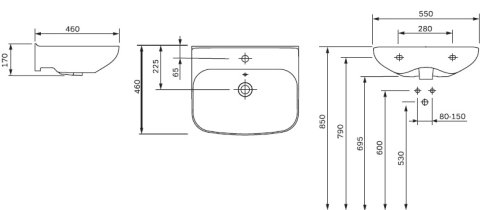 Умывальник AM.PM Like C804221WH