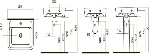 Умывальник AM.PM Spirit 2.0 C704321WH