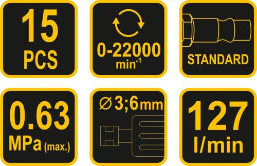 Пневматична пряма шліфмашина VOREL 81109