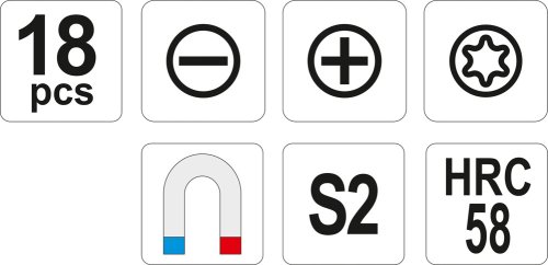 Набор отверток YATO YT-25982 (18 предметов)