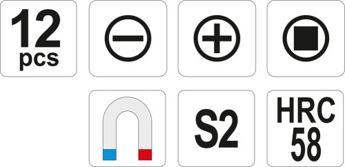 Набор отверток YATO YT-25967 (12 предметов)