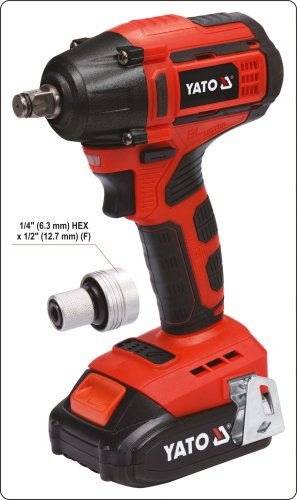 Гайковерт ударний акумуляторний безщітковий YATO YT-82802