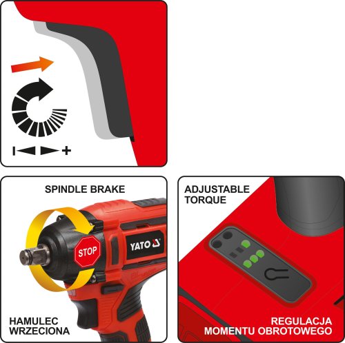 Гайковерт ударний акумуляторний безщітковий YATO YT-82802