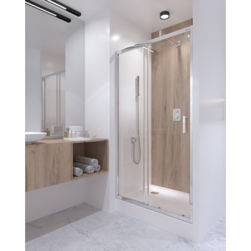 Набор Qtap дверь в нишу Taurus CRM201-11.C6 + поддон Unisquare 301815 (TAUCRM20111C6UNIR301815)