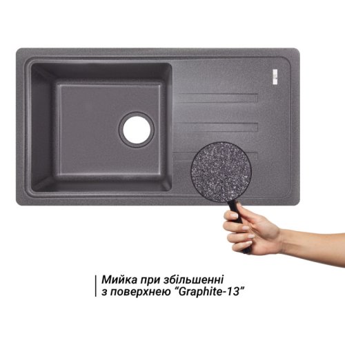 Кухонная мойка Lidz 780x435/200 GRF-13 (LIDZGRF13780435200)