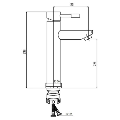 Смеситель для умывальника Lidz (NKS) 12 32 001F-1 (LIDZNKS1232001F1)