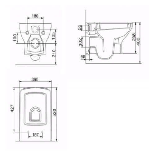 Унітаз з інсталяцією VOLLE Larios 13-27-385 + 141919