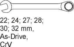 Набор ключей комбинированных YATO YT-5532 (6 предметов)