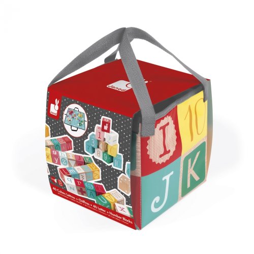 Кубики Janod Алфавіт і цифри 40 ел. J08077