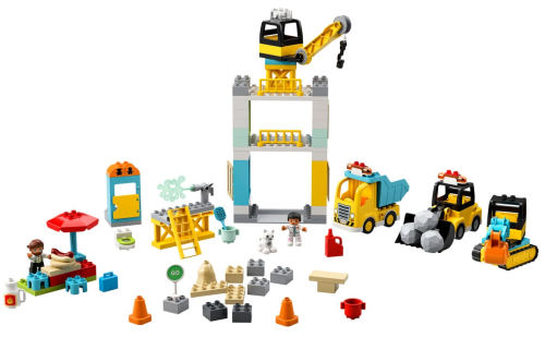 Конструктор LEGO DUPLO Баштовий кран та будівництво 10933