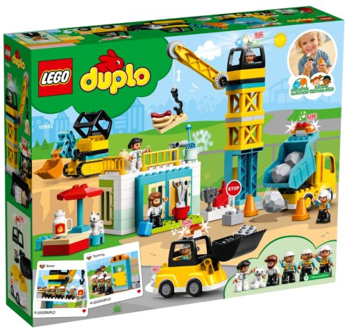 Конструктор LEGO DUPLO Баштовий кран та будівництво 10933