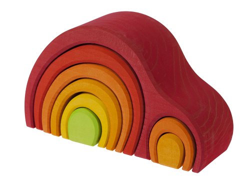 Конструктор дерев'яний Nic Будинок Арка червоний NIC523040