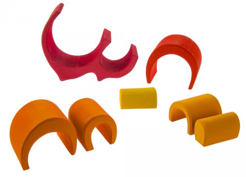 Конструктор деревянный Nic Дом Габли красный NIC523020