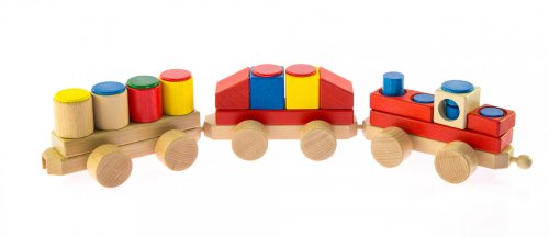 Конструктор дерев'яний Nic Паровозик NIC2151