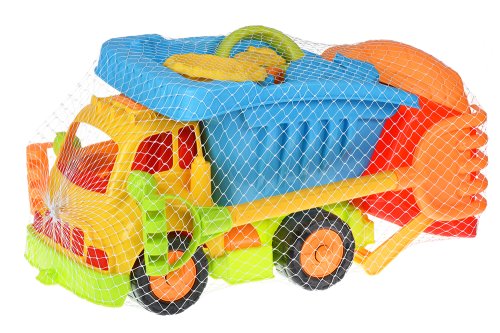 Набір для гри з піском Same Toy 11 од. Вантажівка жовта кабіна /синій кузов 968Ut-2