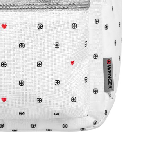 Рюкзак для ноутбука Wenger Colleague 16" білий з сердечками