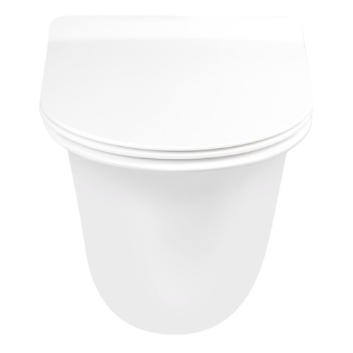 Унитаз подвесной Qtap Virgo Rimless Slim Soft-close QT1833051ERW