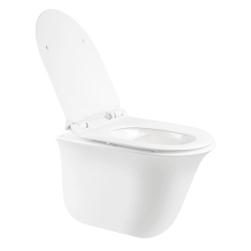 Унитаз подвесной Qtap Virgo Rimless Slim Soft-close QT1833051ERW