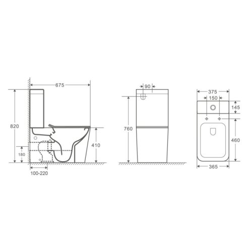 Унитаз-компакт Qtap Tern Rimless Soft-close QT17222093ARW