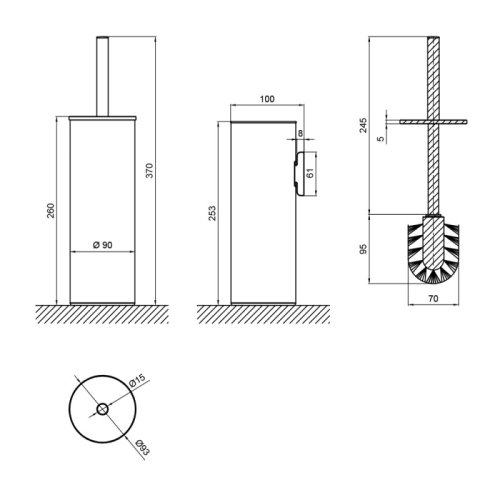 Йоржик для унітазу Q-tap Liberty BLM 1150