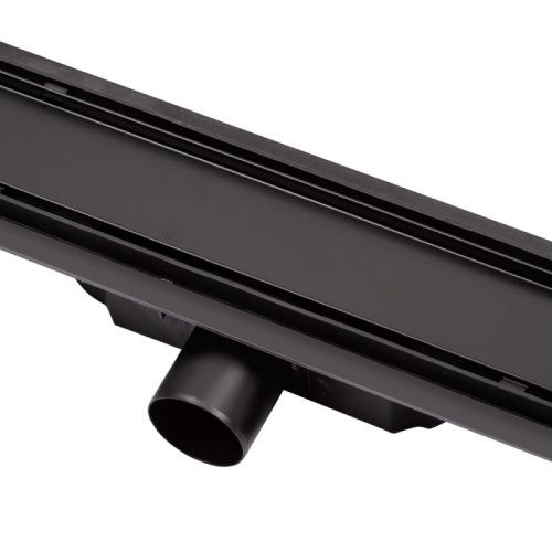 Трап линейный Qtap Dry Tile304-600MBLA с нержавеющей сеткой 600х70