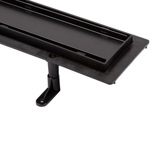 Трап линейный Qtap Dry Tile304-600MBLA с нержавеющей сеткой 600х70