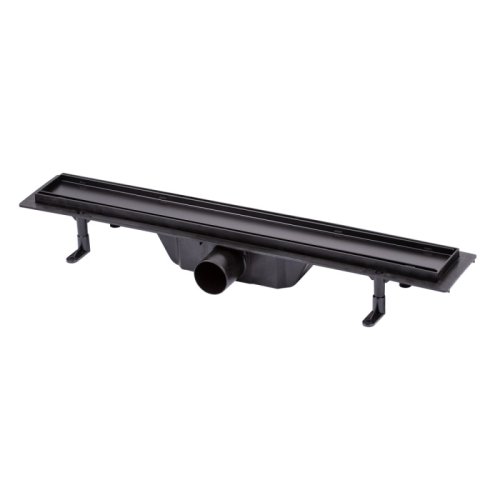 Трап линейный Qtap Dry Tile304-600MBLA с нержавеющей сеткой 600х70