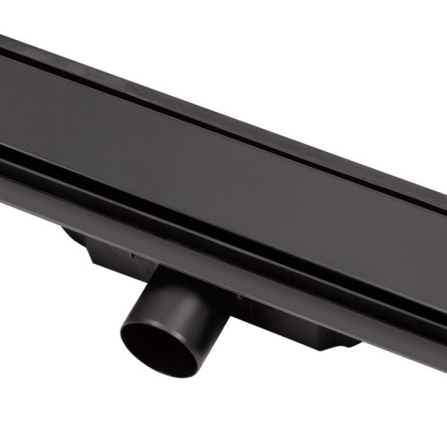 Трап линейный Qtap Dry Tile304-800MBLA с нержавеющей сеткой 800х70