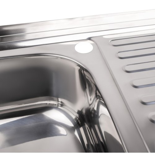 Кухонна мийка Lidz 5080-L Polish 0,8 мм (LIDZ5080LPOL08)