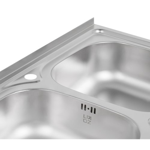 Кухонна мийка Lidz 5080 Satin 0,8 мм (LIDZ5080SAT8)