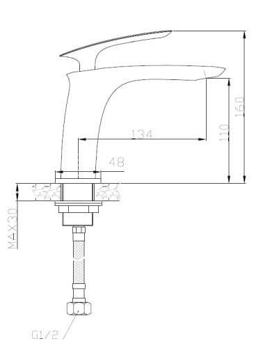 Смеситель для умывальника Asignatura Elegant 55501600