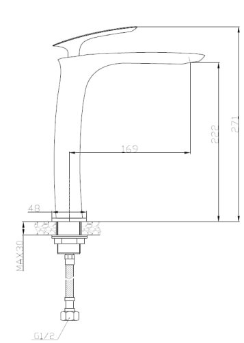 Смеситель для умывальника Asignatura Elegant 55521600