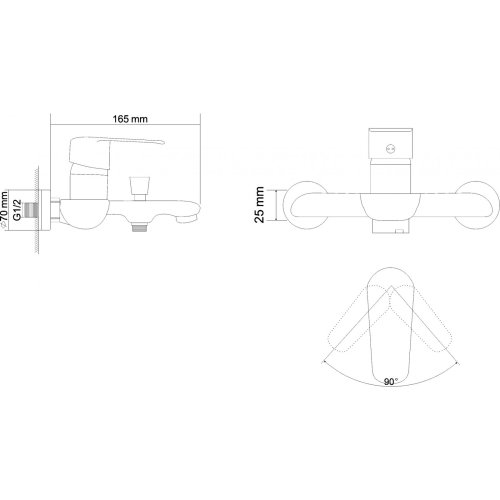 Смеситель для ванны Rozzy Jenori Fly RBZ084-3