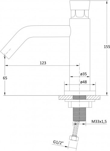 Кран для умывальника Rozzy Jenori Push RBZ133-1