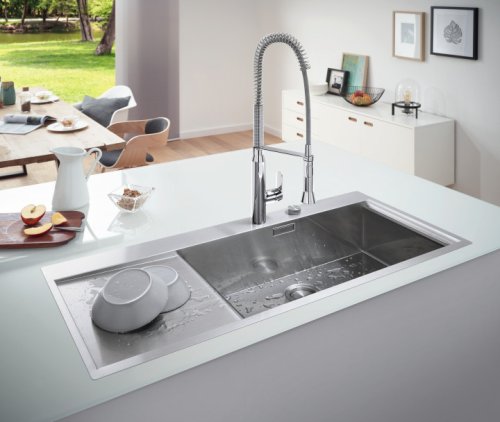 Кухонна мийка Grohe Sink K1000 31582SD0 зі змішувачем Grohe Eurosmart Cosmopolitan 32843002