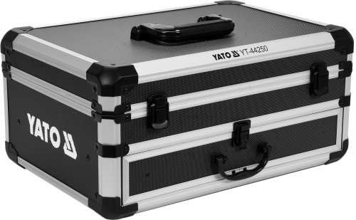 Дриль-шуруповерт ударний акумуляторний YATO YT-44250 + свердла + фрези + викруткові насадки + кейс