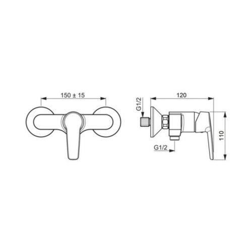 Смеситель для душа Lidz (CRM)-20 38 010 00