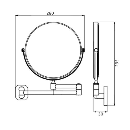 Зеркало косметическое Lidz 140.06.08 20R