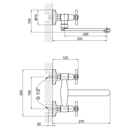 Смеситель для кухни Lidz (CRM) Dominox 15361