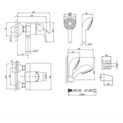 Змішувач для душу Lidz (CRM) 20 49 010 00