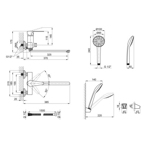 Змішувач для ванни Lidz (CRM) 46 78 005-1