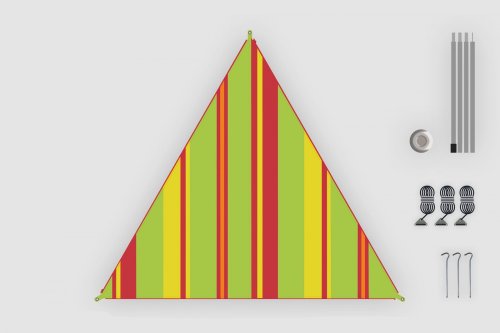 Тент High Peak Bent Caribbean Canvas AO Stripe Lime Punch (50008)