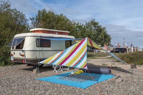 Тент High Peak Bent Caribbean Canvas AO Stripe Lime Punch (50008)