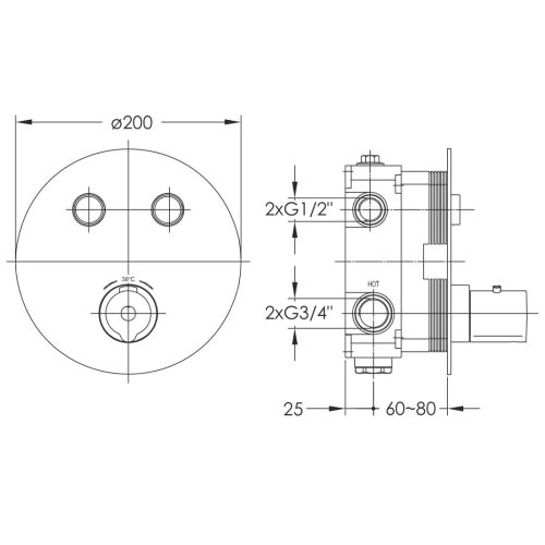 Душевая система Imprese Centrum VR-52400