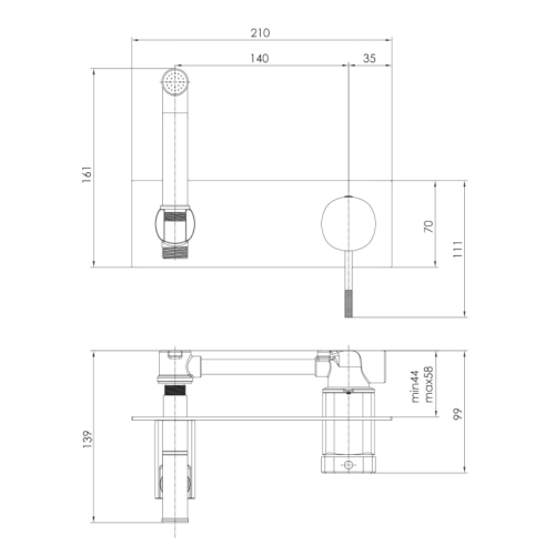 Змішувач + гігієнічний душ Imprese Brenta ZMK081906122